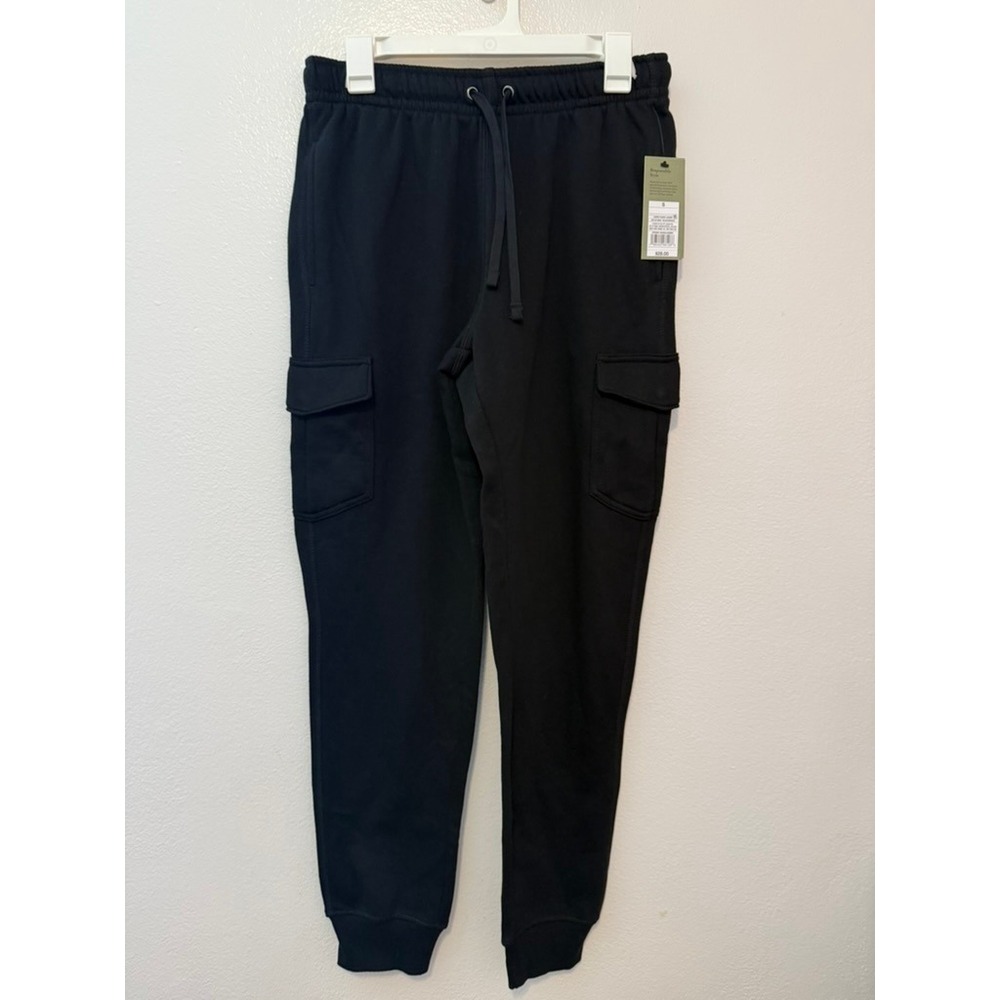 Goodfellow & Co Mens Cargo Fleece Jogger Pants Black Small NWT